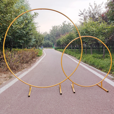 Arc circulaire pour fête d'anniversaire et de mariage, diamètre de 1.0 à 2.5 mètres, accessoires de décoration de fond pour bricolage, cadre de fête avec fleurs ► Photo 1/6