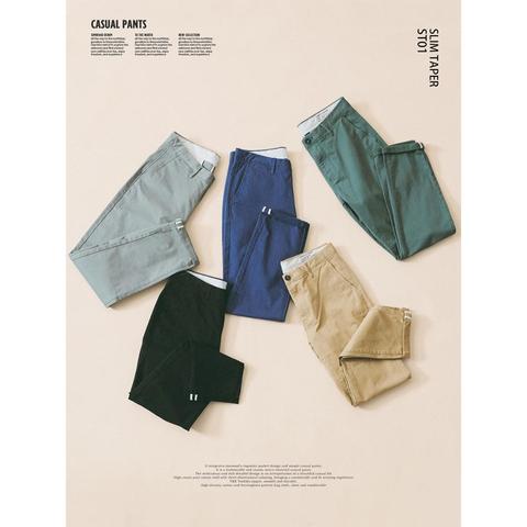 SIMWOOD 2022 printemps été nouveau pantalons décontractés hommes coton coupe ajustée chino mode pantalon homme marque vêtements grande taille ► Photo 1/6