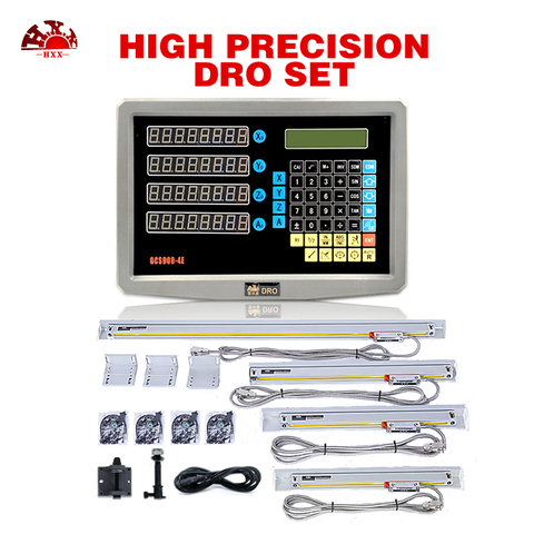 Ensemble d'affichage de lecture numérique dro 5 microns 4 axes, livraison gratuite d'usine, haute qualité, encodeur linéaire en verre GCS900-4Ewith 4 pièces, GCS898 ► Photo 1/6