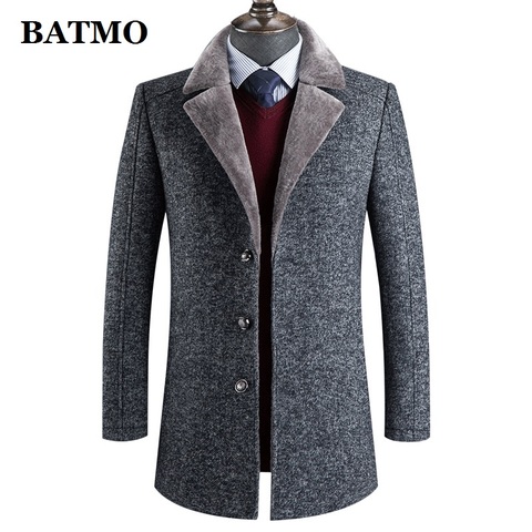BATMO 2022 nouveauté hiver laine thicked trench manteau hommes, hommes décontracté laine 60% vestes, 788 ► Photo 1/6