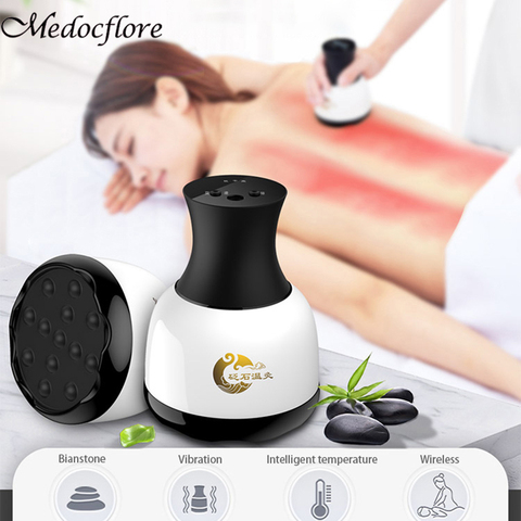 Appareil de thérapie de pierre sans fil Bian Anti Cellulite Massage corporel vibrateur électrique chauffage ► Photo 1/6