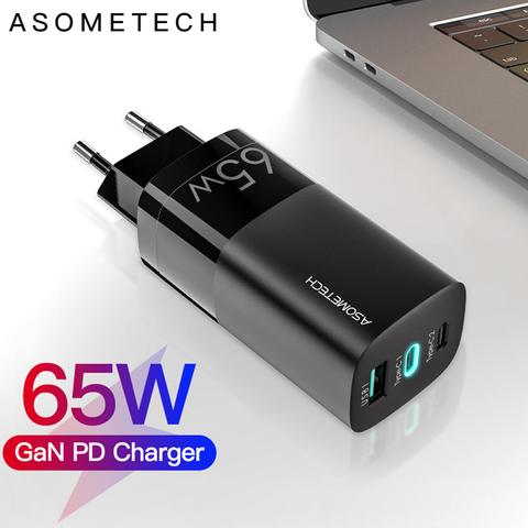 65W USB C GAN chargeur rapide 4.0 3.0 QC4.0 QC PD3.0 USB-C Type C chargeur rapide USB pour Macbook Pro iPhone 12 Samsung ordinateur portable ► Photo 1/6