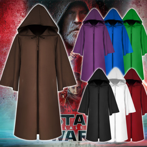 Mort Cos cape européenne médiévale cape adulte enfant Jedi chevalier cape cape sépulture casquette solide moine Acolyte Robe ► Photo 1/6