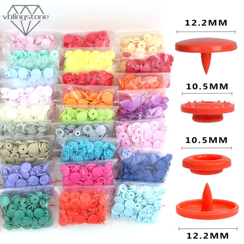 KAM – boutons à pression ronds pour bavoir T5, couvercle en plastique, fixation pour vêtements, accessoires, artisanat, bricolage, 35 couleurs, 20 jeux ► Photo 1/6