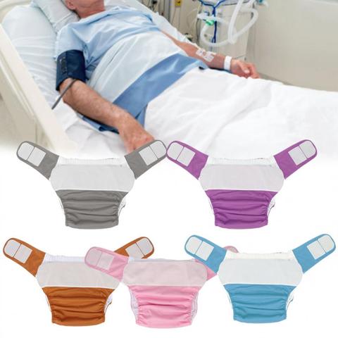 Couche réutilisable pour adulte, couche de poche en tissu lavable imperméable, ajustable pour personnes âgées ► Photo 1/6