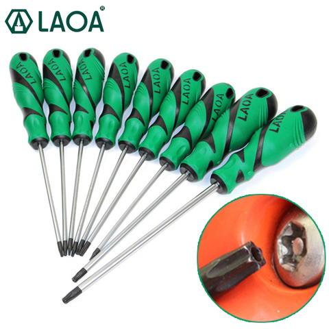 LAOA – jeu de tournevis Torx, tournevis hexagonal, trou central S2, boulons, tournevis spéciaux, 9 pièces ► Photo 1/6