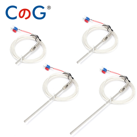 Câble de Type M8 WZPT-03 PT100, 1M 2m 3m 5m, 50mm 100mm 150mm, sonde de Thermocouple avec couche de Silicone externe capteur de température ► Photo 1/3