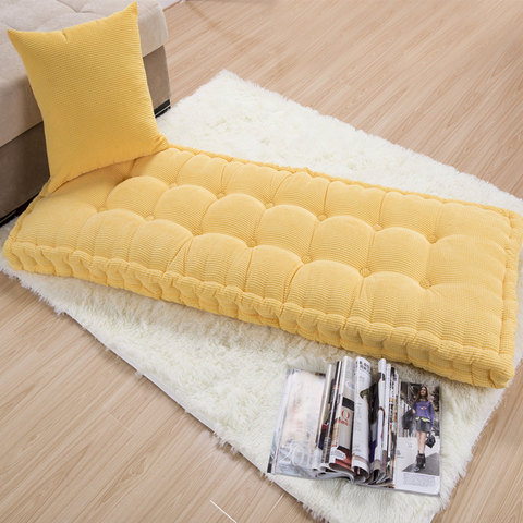 Coussin épais, Long, de chaise, couleur unie, coussin tatami, personnalisable, décoration pour la maison, le bureau ► Photo 1/6