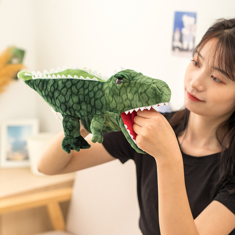 Animaux de simulation marionnettes à main en peluche dinosaure