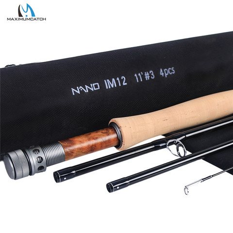 Maximumcatch NANO Nymphe 10FT 3/4wt Fly Canne À Pêche IM12 Graphite Fiber De Carbone Rapide D'action Canne À Mouche avec Cordura tube ► Photo 1/6