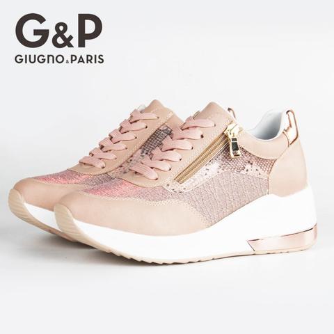 Marque baskets femmes respirant chaussures nouveau Design 2022 décontracté plate-forme cale mode Sneaker avec fermeture éclair facile à porter ► Photo 1/6