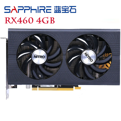 Saphir RX 460 4 go cartes graphiques 128Bit GDDR5 carte vidéo pour AMD RX 400 série VGA cartes RX460-4GB DisplayPort HDMI DVI utilisé ► Photo 1/6