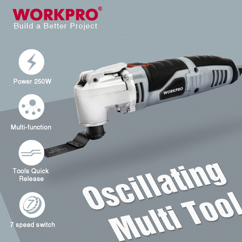 WORKPRO – outils électriques multifonctions oscillants, multifonctions, pour la rénovation de la maison, pour le travail du bois, avec Kit d'accessoires ► Photo 1/6