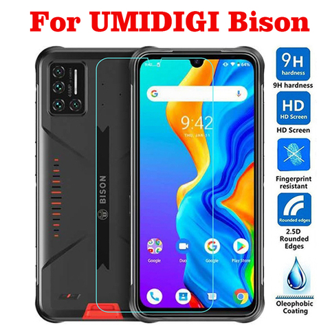 Verre trempé pleine colle pour UMIDIGI Bison Original 9H Film de protection de haute qualité protecteur d'écran pour UMI Bison ► Photo 1/5