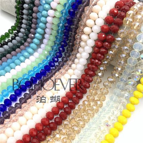 3X 4mm/4X 6mm/6X8mm cristal perles à facettes perles de cristal perles de verre pour la fabrication de bijoux bijoux à bricoler soi-même accessoires fabrication de bijoux ► Photo 1/6