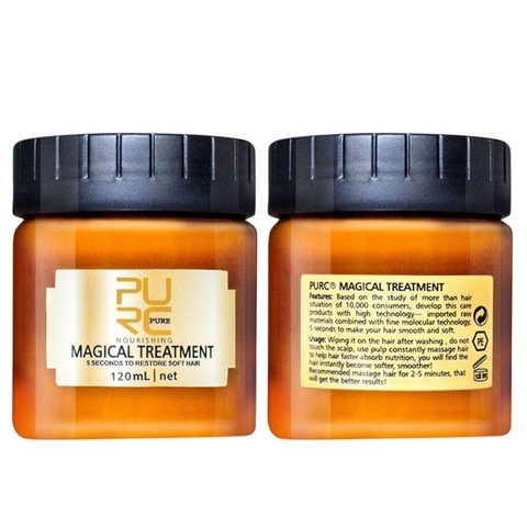 Livraison gratuite 60/120ml Original PURC kératine masque capillaire magique kératine traitement des cheveux crème 5 secondes réparation dommages cheveux ► Photo 1/6