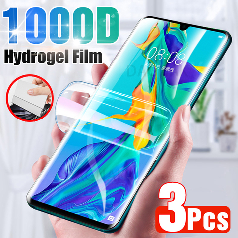 Protecteur d'écran 3 pièces pour Huawei P30 Pro P20 Lite P40 P10 Film Hydrogel à couverture complète pour Mate 10 20 30 40 Pro Lite P Smart 2022 Z ► Photo 1/6