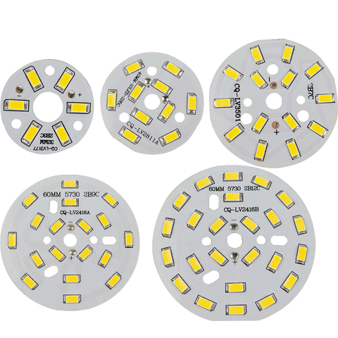 Panneau lumineux pour plafond, SMD, 5730, panneau d'éclairage avec ampoules Led de remplacement, nouveau, 3W, 5W, 7W, 9W, 12W, 15W, 18W, lampe à LED ► Photo 1/6