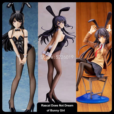 20cm Anime Rascal Does Not Dream of Bunny Girl Senpai Sexy Figure Toy Senpai Sakurajima Mai Chair Sexy Anime Action Figure Toys ► Photo 1/6