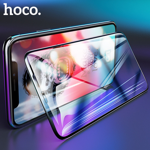 HOCO 2022 pour Apple iPhone 11 pro Max X XS Max XR HD Film de verre trempé protecteur d'écran couvercle de protection complet + outil d'installation ► Photo 1/6