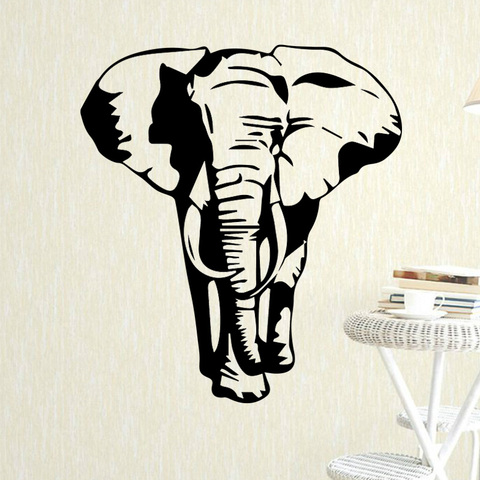 Autocollant mural en éléphant, décoration pour chambre d'enfant, affiche papier peint en vinyle ► Photo 1/6