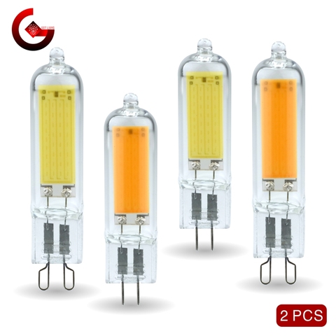 Ampoule LED G4 G9 en verre, 2 pièces/lot, 3W 6W 220V, lampe de remplacement halogène 40W 60W pour lustre suspendu ► Photo 1/6