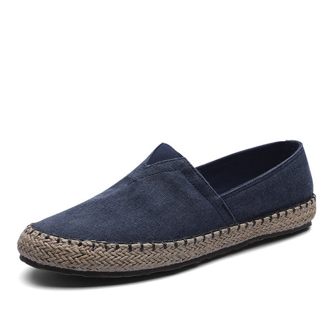 Haute qualité Espadrilles chaussures hommes toile plate chaussures chanvre paresseux chaussures pour hommes mocassins hommes mocassins conduite chaussures nouveau 2022 ► Photo 1/6