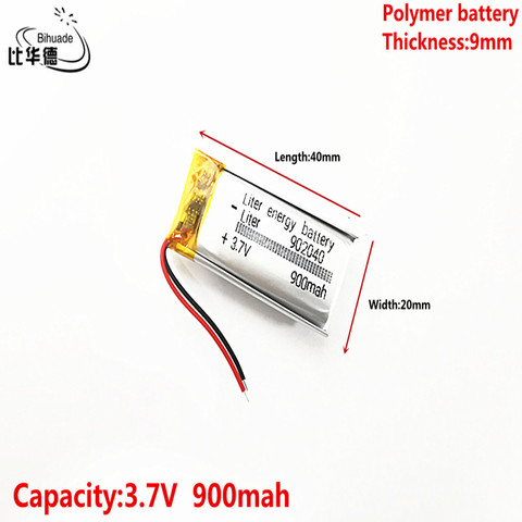 Batterie lithium-ion, 3.7V,900mAH, 902040, pour tablette, pc, GPS,mp3,mp4 ► Photo 1/5