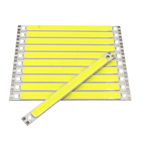 Ampoule à bande COB 12V, 1000lm, bleu, vert, rouge, blanc, pour éclairage de voiture, Drone, feux de signalisation, lampes décoratives à monter soi-même, 120x10mm ► Photo 1/6