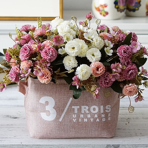 1 Bundle européen petit clou de girofle œillets fleurs artificielles vente en gros maison photographie doux décoration à la main bricolage matériaux ► Photo 1/6