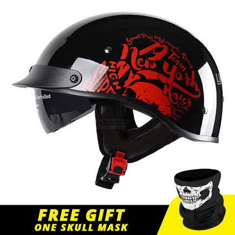 Casque de Moto demi-visage rétro allemand, pour Scooter, taille 4, équipement de Protection de la tête, anti-collision ► Photo 1/6