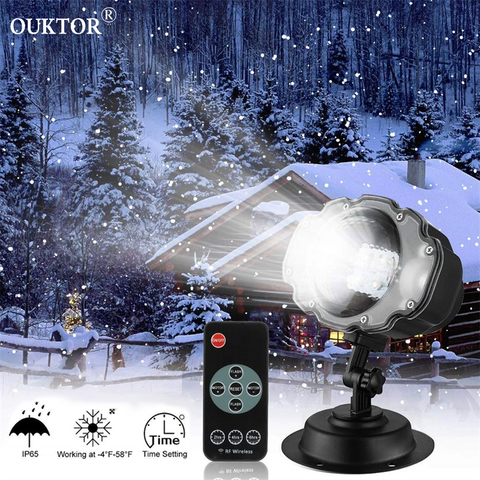 Projecteur Laser lumière chute de neige IP65, lampes de projecteur lumineux en mouvement pour jardin en plein air, pratique vacances, pour noël LED ► Photo 1/6