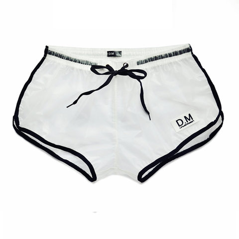 Short de bain Transparent pour hommes, maillot de bain Sexy en PVC souple et imperméable, culotte de plage ► Photo 1/6