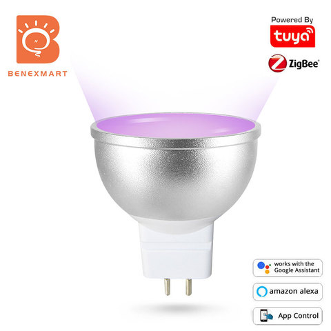 Benexaminrt – ampoule Led intelligente MR16 Tuya Zigbee 3.0, projecteur 5W RGBCW 12V, fonctionne avec SmartThings Alexa Google Home ► Photo 1/6