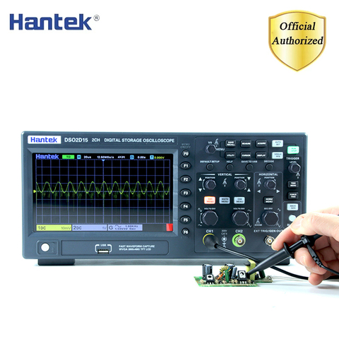 Oscilloscope numérique Hantek DSO2C10 2C15 2D10 2D15 2 canaux 100Mhz/150Mhz 1GSa/s taux d'échantillonnage oscillographe USB ► Photo 1/6