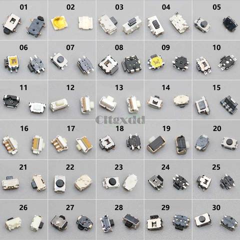 Cltgxdd 30 modèles 30 pièces tablette PC téléphone portable interrupteur d'alimentation pour Samsung Xiaomi Moto Nokia Tactile bouton poussoir 3*6 2*4 3*4 ► Photo 1/6