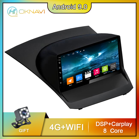 Autoradio pour Ford Fiesta 2009-2017 Android 9.0 2 Din 9 pouces multimédia stéréo Navigation GPS voiture lecteur DVD Bluetooth OKNAVI ► Photo 1/6