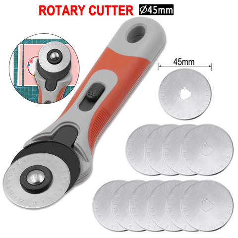 Lames de rechange de coupeur rotatif de 45mm, pour coupe de cuir artisanal Olfa Dafa Fiskars, traceur de coupe circulaire pour tissu papier ► Photo 1/5