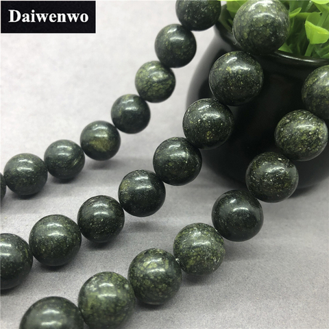 Perles en Serpentine russe, pierre ronde, ample, 4 à 12mm, bricolage ► Photo 1/6