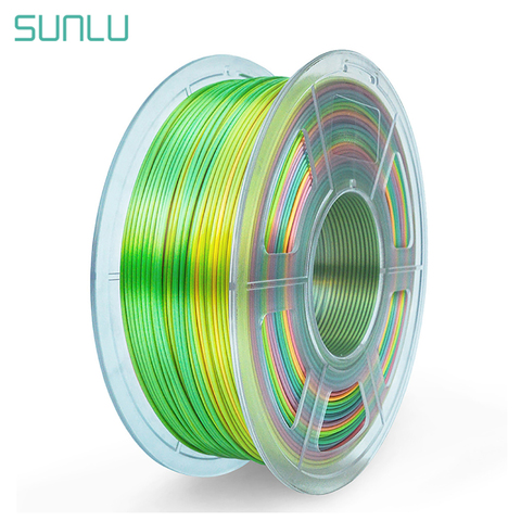 SUNLU – Filament 1.75 soie PLA pour imprimante 3D, Texture de soie, plastique PLA, arc-en-ciel, matériaux d'impression 3D ► Photo 1/6