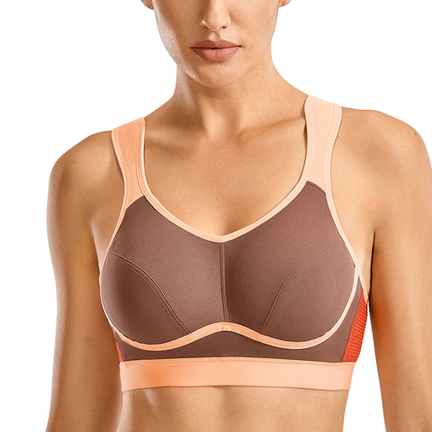 Soutien-gorge actif Non rembourré sans fil à contrôle maximal pour femmes de haut niveau ► Photo 1/6