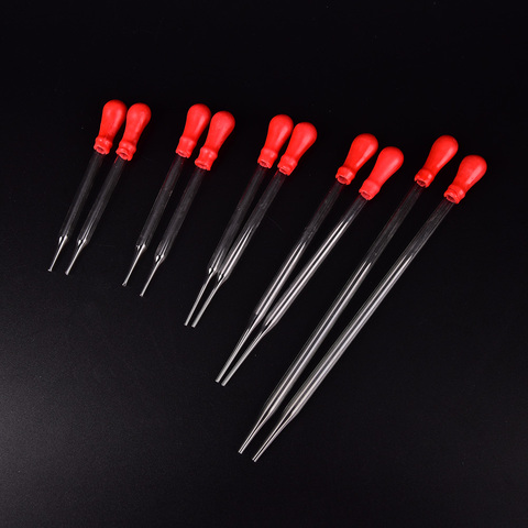 Compte-gouttes de médecine 9 cm/10 cm/12 cm/15 cm/20 cm longue expérience en verre longue laboratoire de Pipette de transfert de compte-gouttes de Pipette médicale avec le frottement rouge ► Photo 1/6