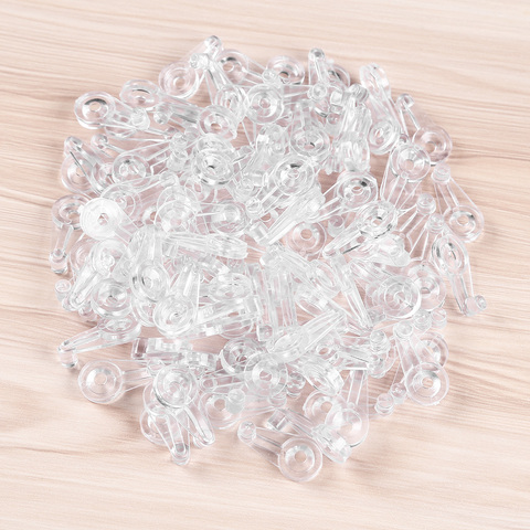 100 pièces en plastique verre panneau retenue Clips clair miroir support Clips pour armoire porte verre panneau Clips miroir armoire Fix Clips ► Photo 1/6