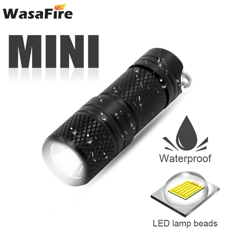 Petite torche porte-clés Ultra lumineuse Rechargeable par USB, lampe de poche en alliage d'aluminium, lanterne d'urgence étanche pour la chasse ► Photo 1/6