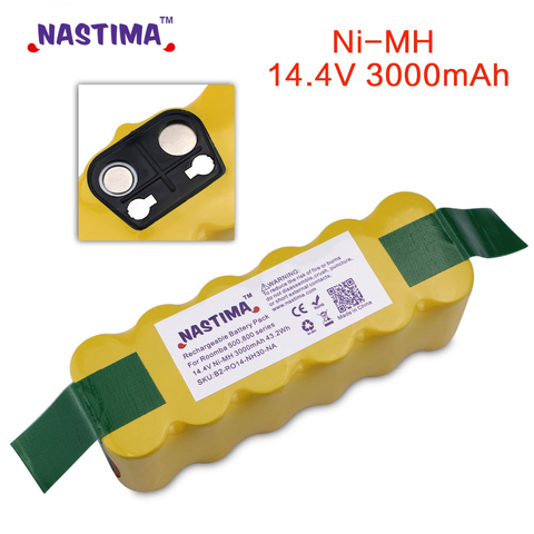 Remplacement NASTIMA 3000 mAh batterie XLife prolongée-pour iRobot Roomba 500 600 700 série 800 aspirateur iRobots ► Photo 1/6
