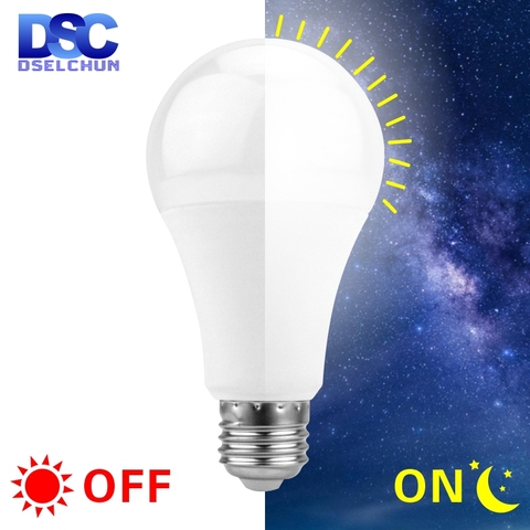 LED crépuscule à l'aube capteur ampoule E27 5W 7W 9W 12W AC 110V 220V 85-265V jour veilleuse Auto marche/arrêt LED lampe intelligente pour jardin ► Photo 1/6