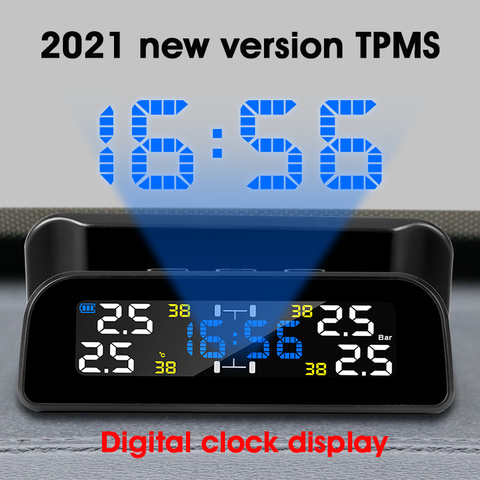 Developak-système de moniteur de pression des pneus des pneus de voiture, contrôle automatique de la luminosité, écran LCD ajustable, sans fil, pour 4 pneus ► Photo 1/6