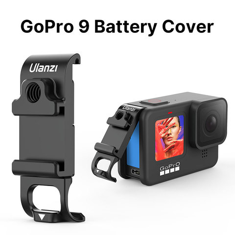 Ulanzi – couvercle de batterie multifonction en métal, pour GoPro Hero Black 9, avec Microphone à vis de G9-6 pouces, montage sur chaussure froide, 1/4 ► Photo 1/6