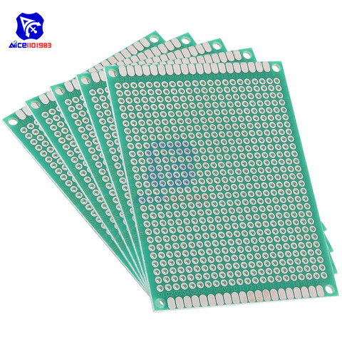 Diymore – Circuit imprimé universel, PCB Double face, 6x8cm, 60x80mm, 5 pièces/lot, pour le soudage et le bricolage ► Photo 1/3