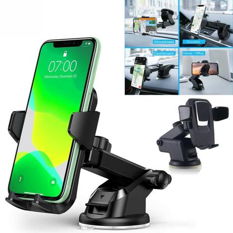 Tableau de bord de voiture 360 degrés rotation support voiture pare-brise support pour IPhone Samsung téléphone portable GPS universel support de voiture ► Photo 1/6